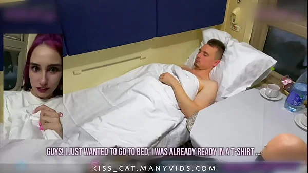 My Neighbor Masturbates on the Train! Russian Student Fucks Public With Stranger